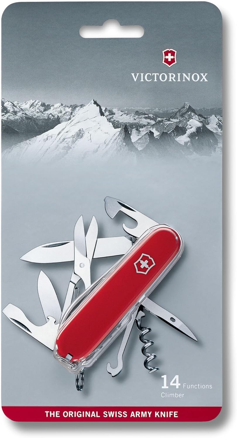 Climber Swiss Army Knife Red Blister Pack