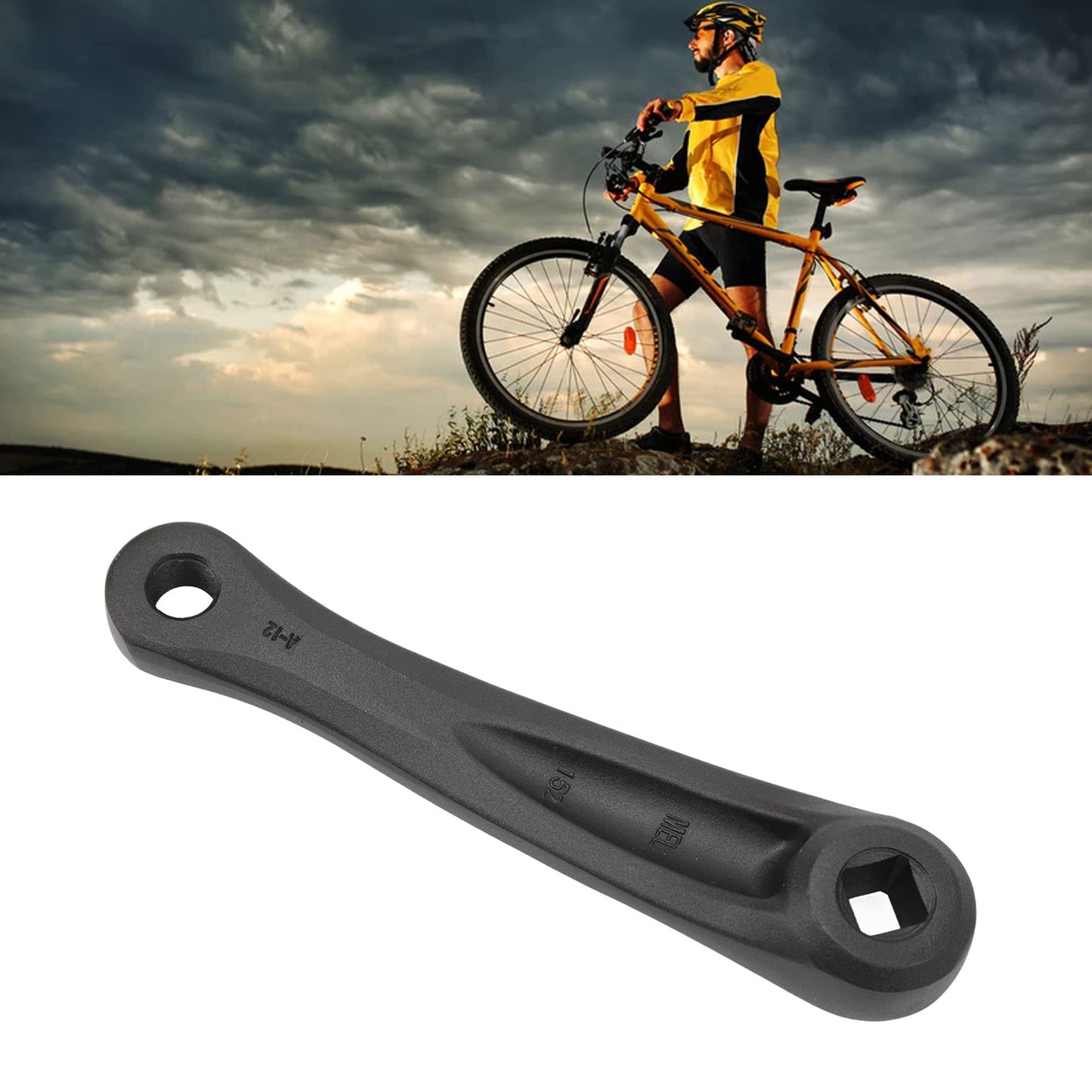 Tefola 152mm Bike Crank Arm, Bike Crank Arm Left 152mm Diamond Hole Aluminum Alloy Strong Support Pedal Crank Leg