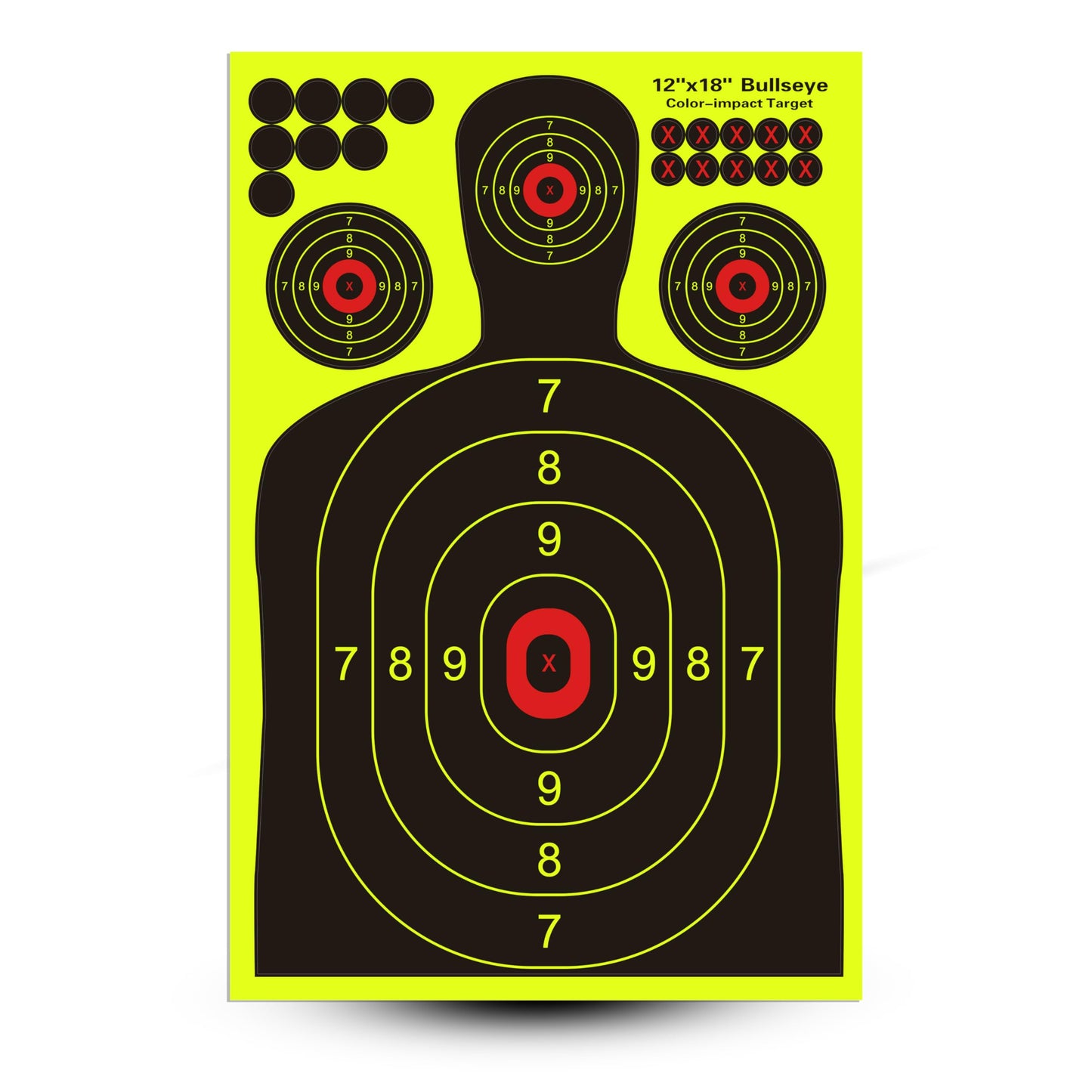 18x12 Inch Shooting Targets - Adhesive Splatter Reactive Paper - Visual Feedback for Gun, Rifle, BB Gun, Recurve Bow, Slingshot - Outdoor Sports, Gun Enthusiasts (10)