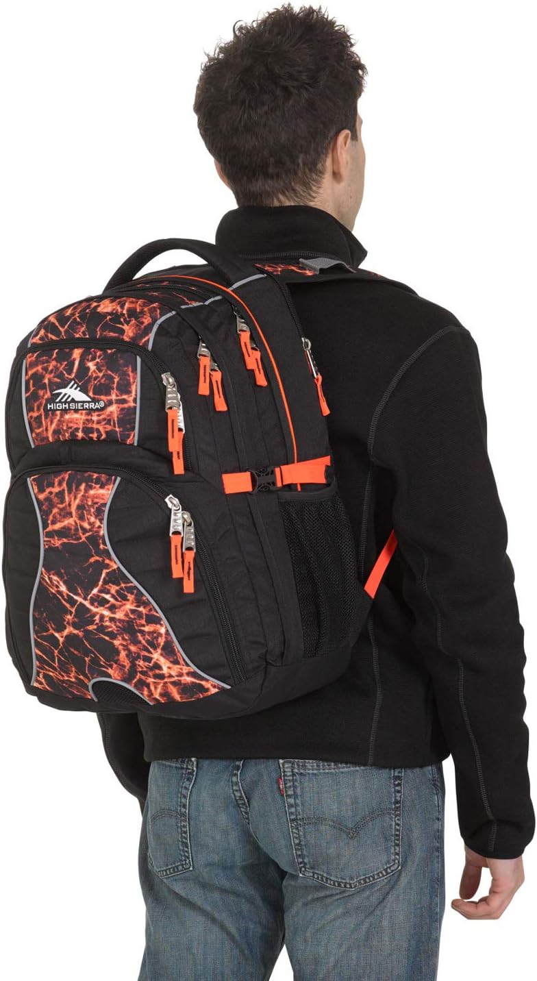 High Sierra Swerve Laptop Backpack, Crimson/Black, One Size