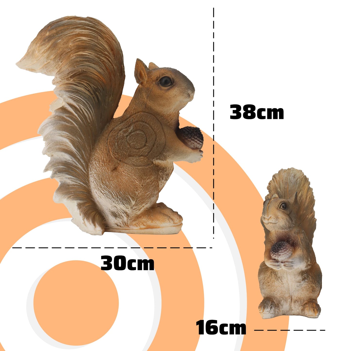 Archery 3D Animal Target Squirrel with Ground Stakes, Protable Size Shooting Target for Outdoor Bow Hunting Training