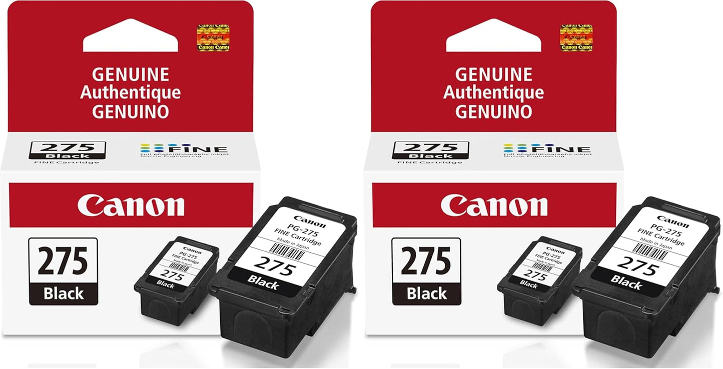 Canon PG-275 Genuine Black Ink Cartridge, Compatible with TS3520/3522, TR4720/4722, TS3720/3722