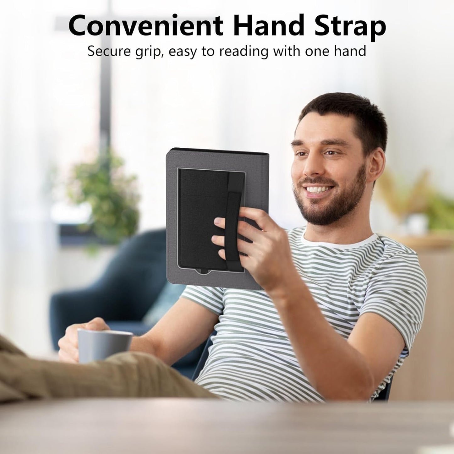 Lainergie Ebook Case with Stand and Hand Strap,Incompatible Alcatel TCL, Light Purple
