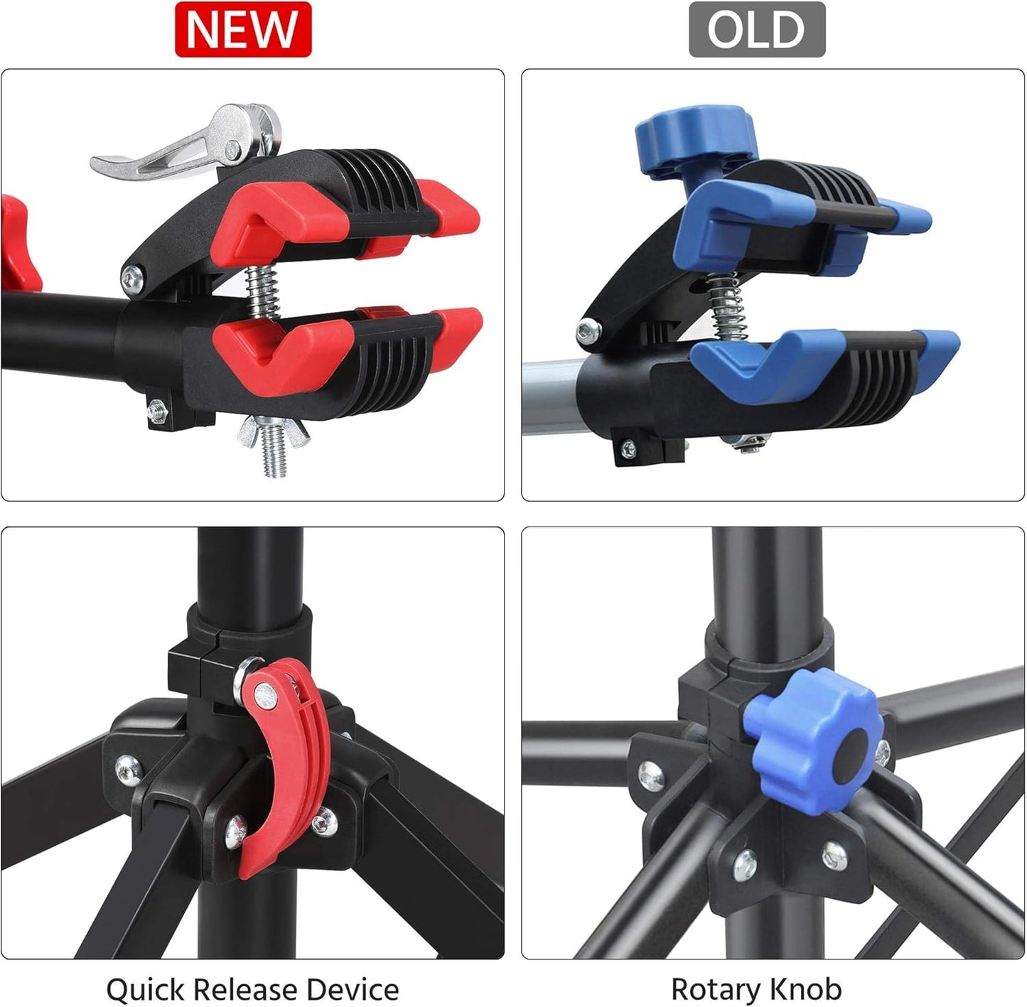 Yaheetech Bike Repair Stand - Height Adjustable Bicycle Workshop Stand with Tool Tray for Road & Mountain Bikes, Red/Blue