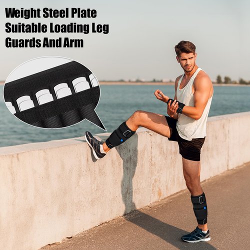 Steel Plates for Weighted Vest,8PCS Adjustable Strength Training Weight Plates, Rustproof Long Steel Plate with Round Head Loading for Men Women Running Fitness Sport