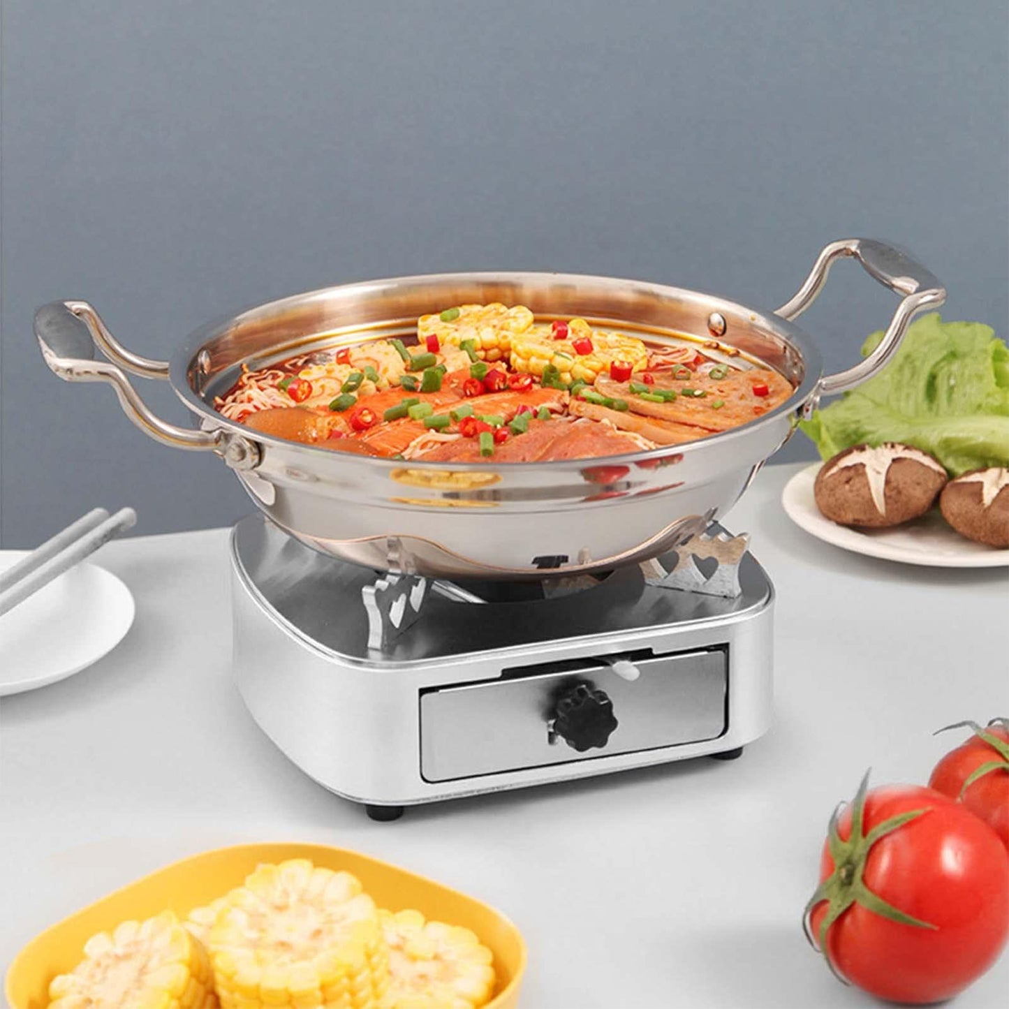 Alcohol Stove,Backpacking Stove,Portable Alcohol Stove Camping,Stainless Steel Silver One Piece Design Drawer Structure Spirit Burner for Home Outdoor Hiking