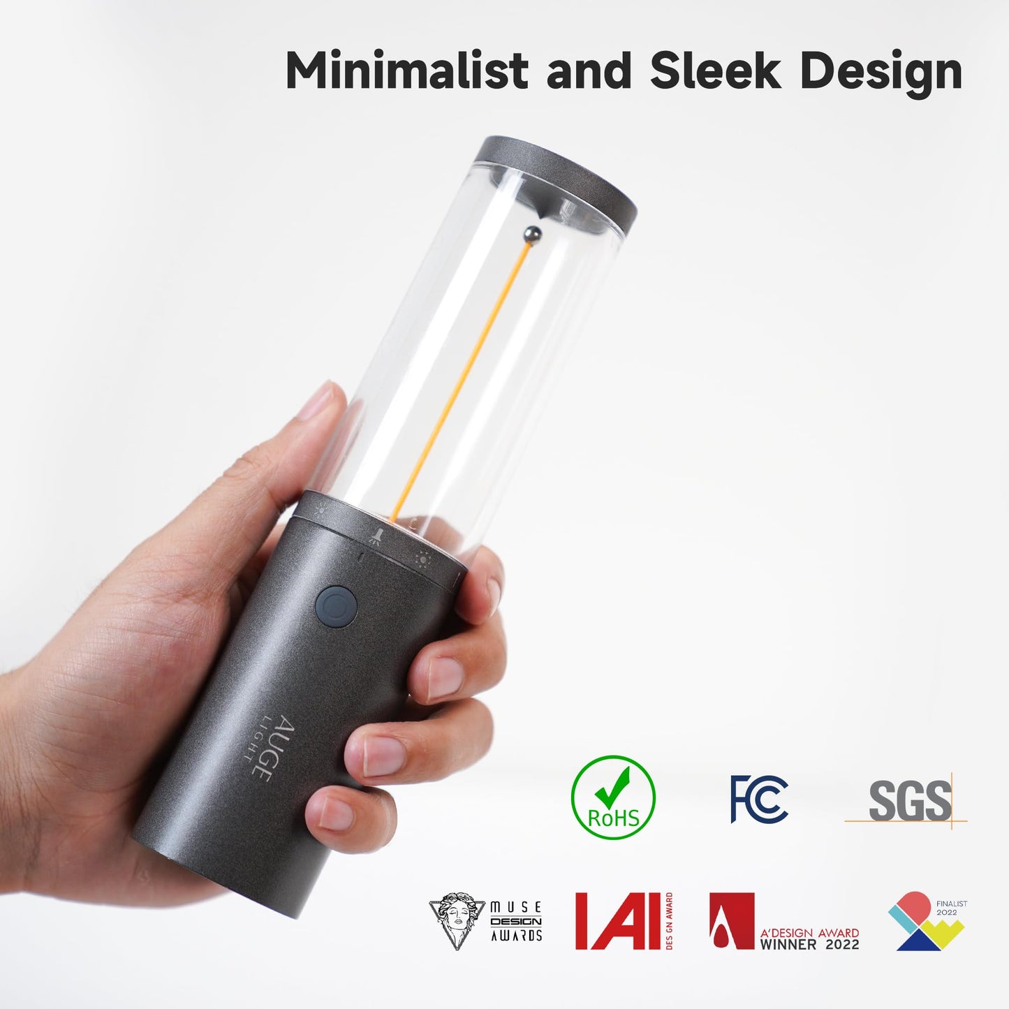 AUGE LIGHT 4-in 1 Portable Camping Lantern Rechargeable Camping Lights LED Flashlight with Hidden Hook SOS Mode Ultra-Long Life 35H Ambient Tent Lights for Household Essentials,Hiking,Camp,Outdoor