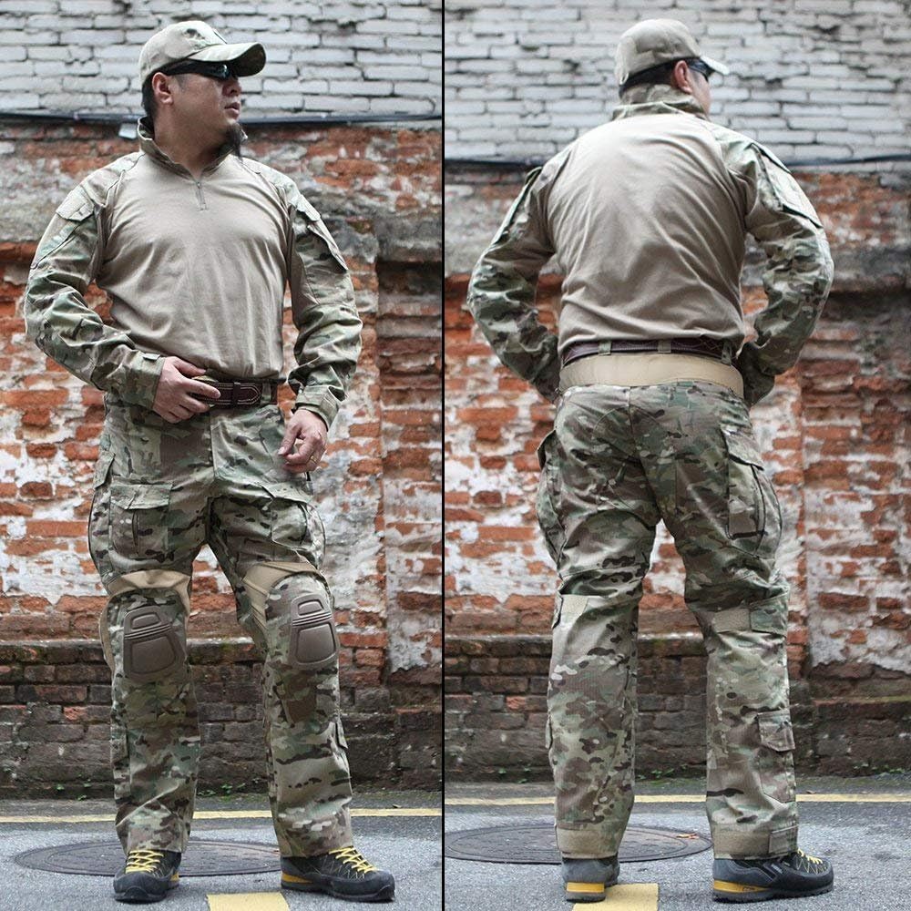 Paintball Equipment Tacticam bdu Emerson Combat G3 Uniform with Knee Pad Multicam MC