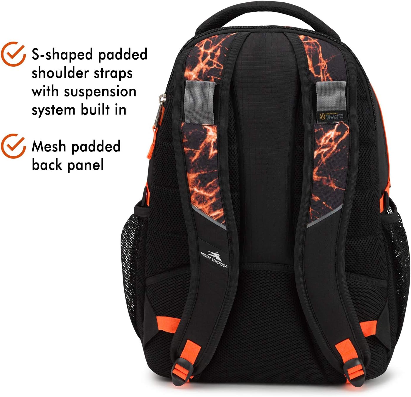 High Sierra Swerve Laptop Backpack, Crimson/Black, One Size