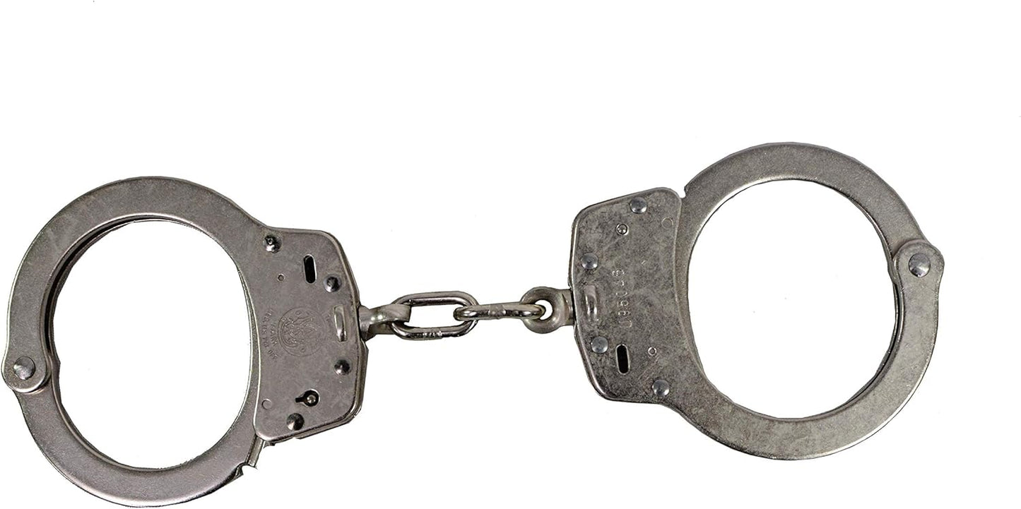 Smith & Wesson M100-1 Chain Handcuffs, Nickel Plated