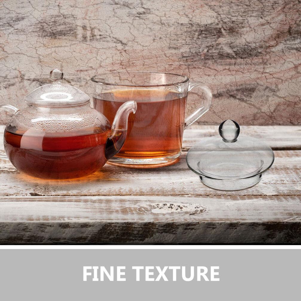 Kichvoe Replacement Glass Teapot Lid Cover for Teapots Easy to Use Teapot Accessory for Family Party and Camping