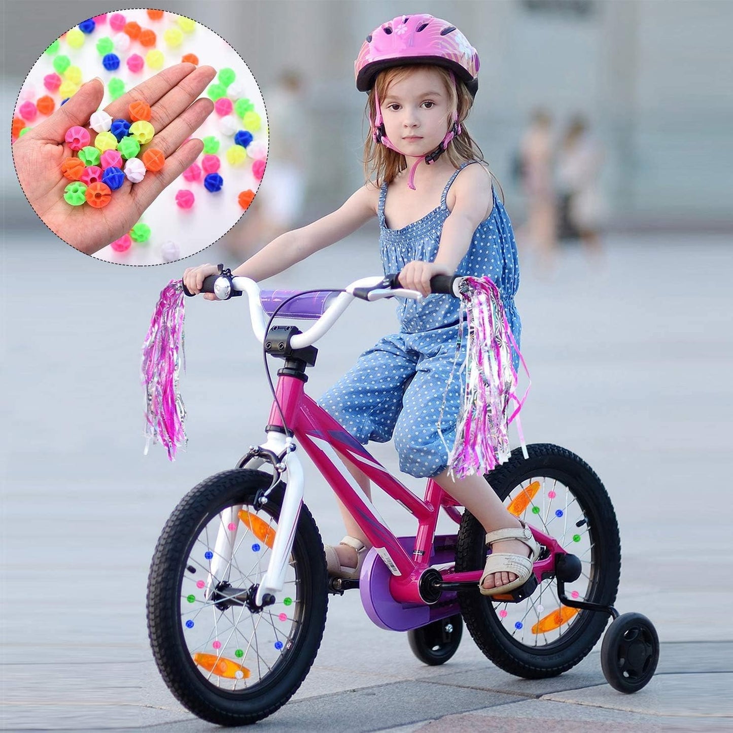 216PCS Assorted Colors Bike Bicycle Wheel Spokes Plastic Clip Bead