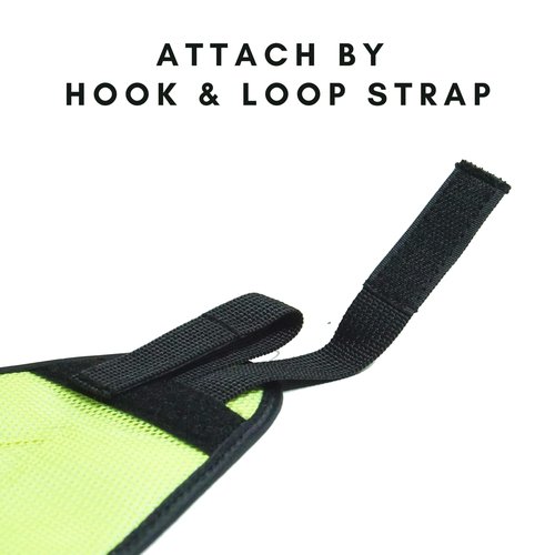 Vincita Reflective Yield Symbol with Hook and Loop Strap - High Visibility for Safety at Night - Safety Reflector for Bike Rack, Stroller, Backpack, Car Rack - Bicycle Reflective Accessories.