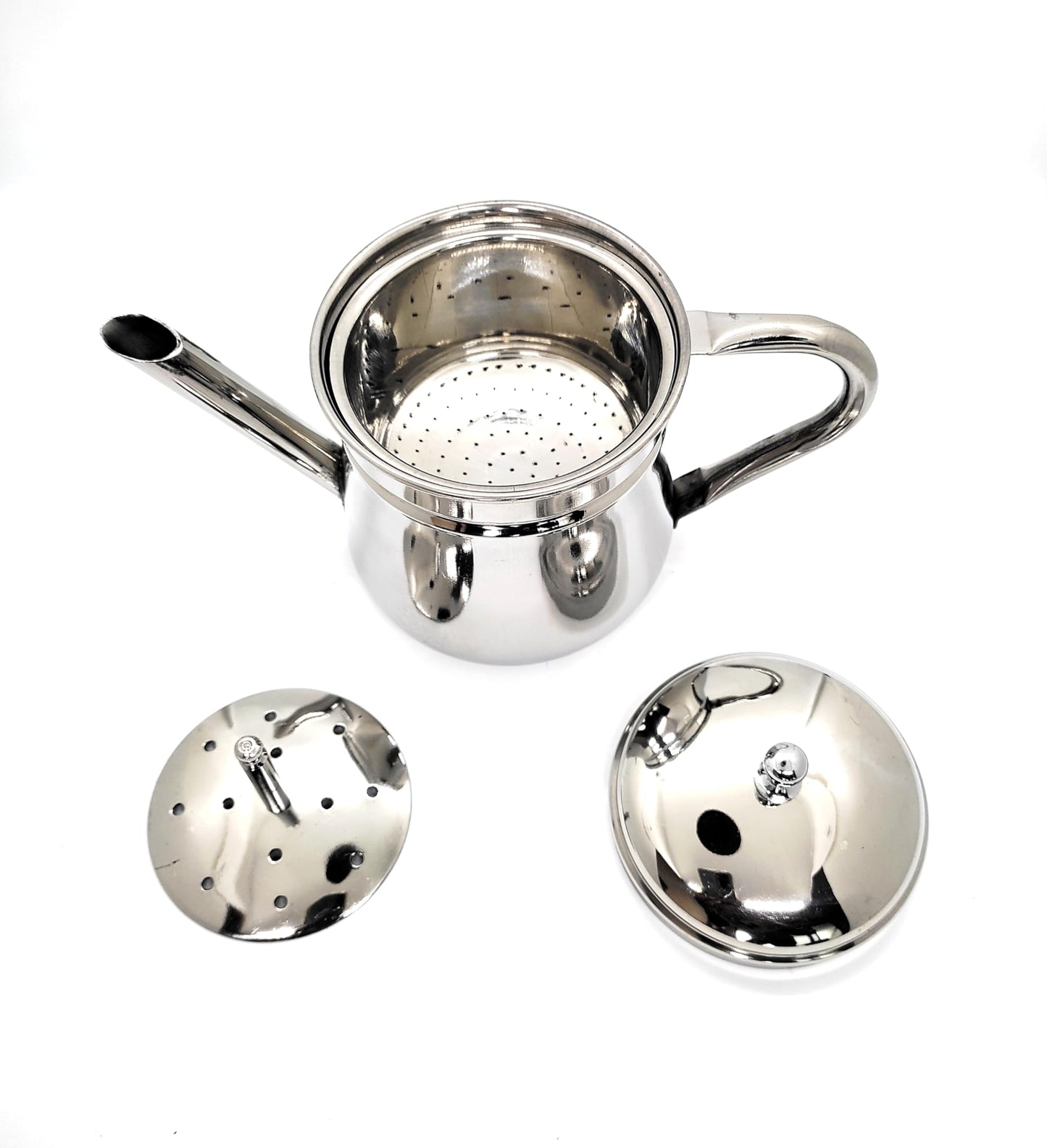 KERAM Percolator Coffee Pot, 13.52 fl oz / 400 ml, 6-8 Cup Capacity, Stainless Steel, portable coffee maker for camping pour over non electric