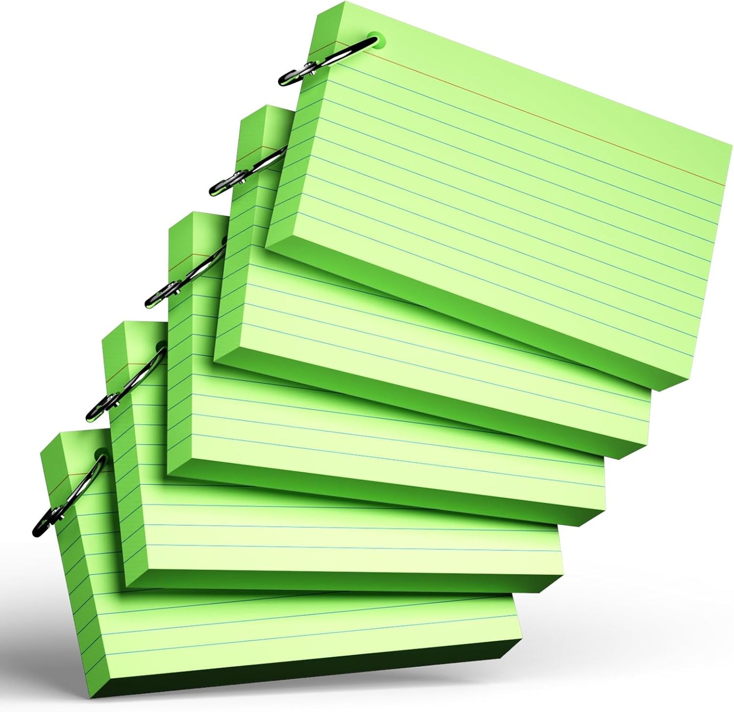 250 Count Pink Index Cards with Ring 3 x 5 Inch Heavyweight Ruled Index Cards, Flash Cards for School & Office Supplies and Home Organization, Durable Study To Do List Note Cards with Ruled Lines