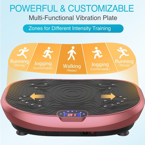 AXV Vibration Plate Exercise Machine Whole Body Workout Music Vibrate Fitness Platform Lymphatic Drainage Machine for Weight Loss Shaping Toning Wellness Home Gyms Workout