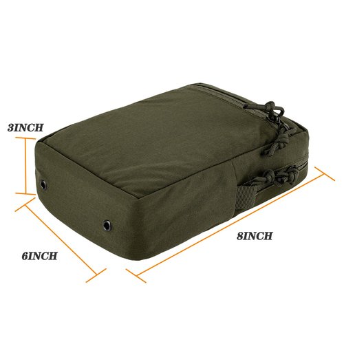 Tactical Gp Pouch, Molle General Purpose Expanded Storage Tall Bags Large Utility Nylon Bag for Duty Belt and Vest