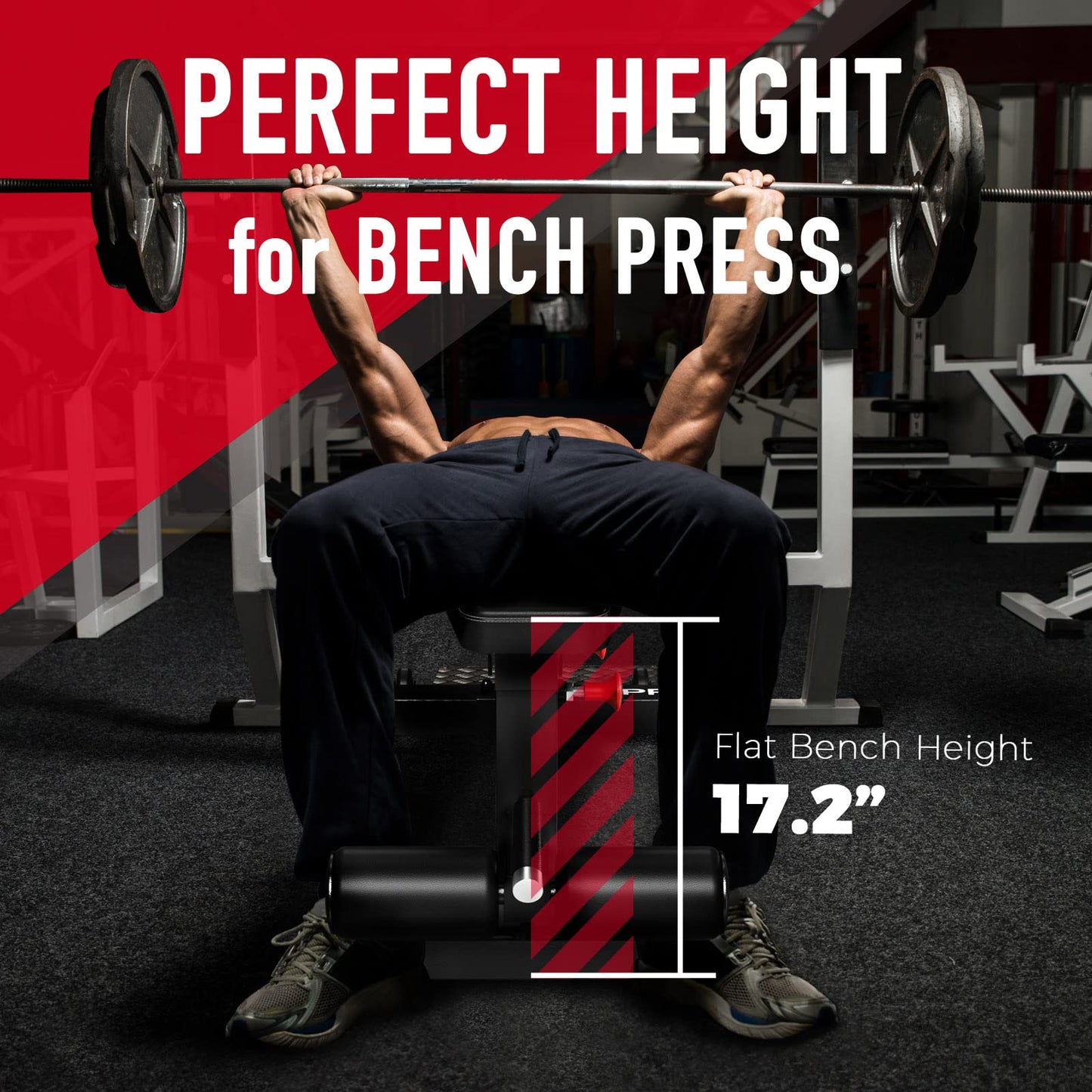 Keppi 1000LB Weight Bench - Adjustable Workout Bench Press Set for Home Gym Strength Training, Incline Decline Flat Sit Up Bench for Full Body Strength Training