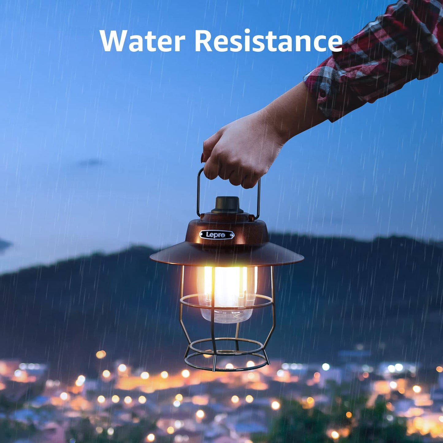 LE Bundle - 2 Items: Lepro Vintage Rechargeable LED Camping Lantern & LE 1000LM Rechargeable LED Camping Lantern