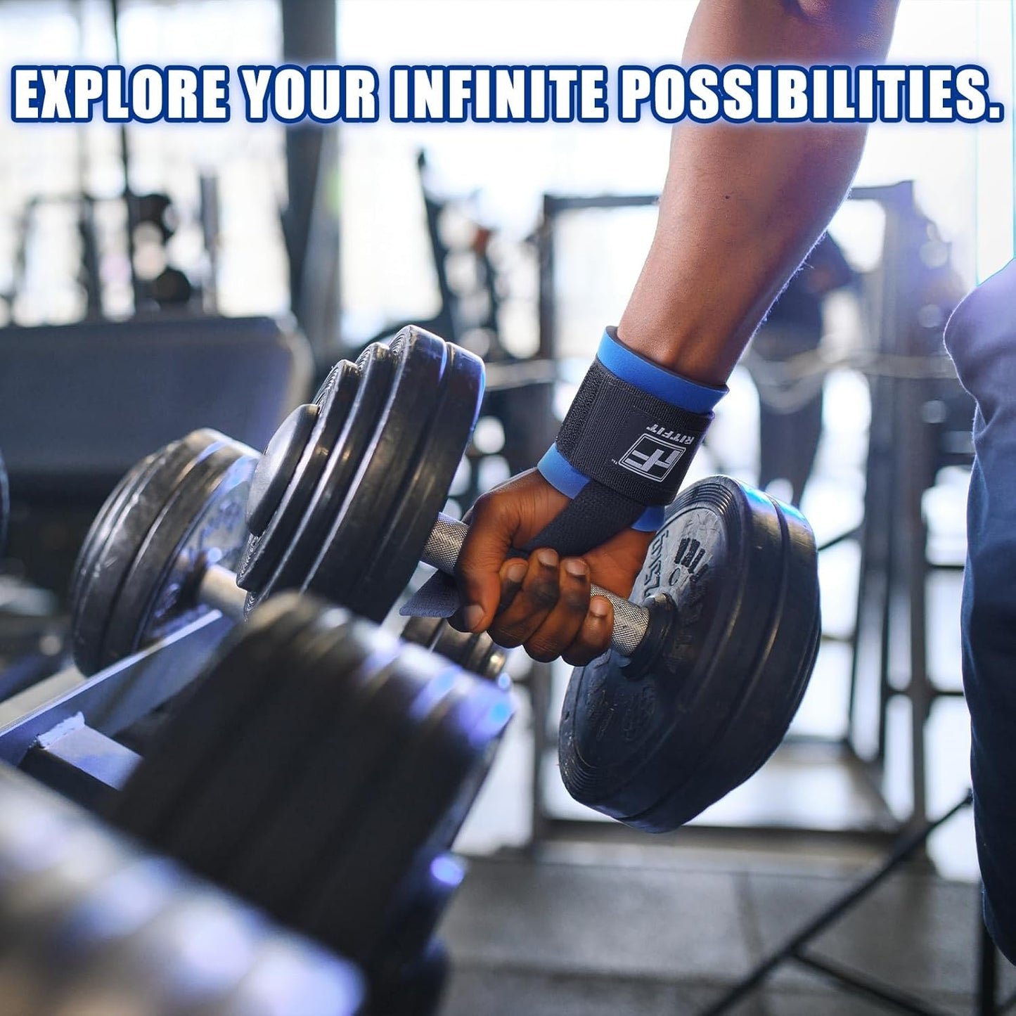 RitFit Weightlifting Wrist Straps - Durable Lifting Wraps for Powerlifting & Strength Training