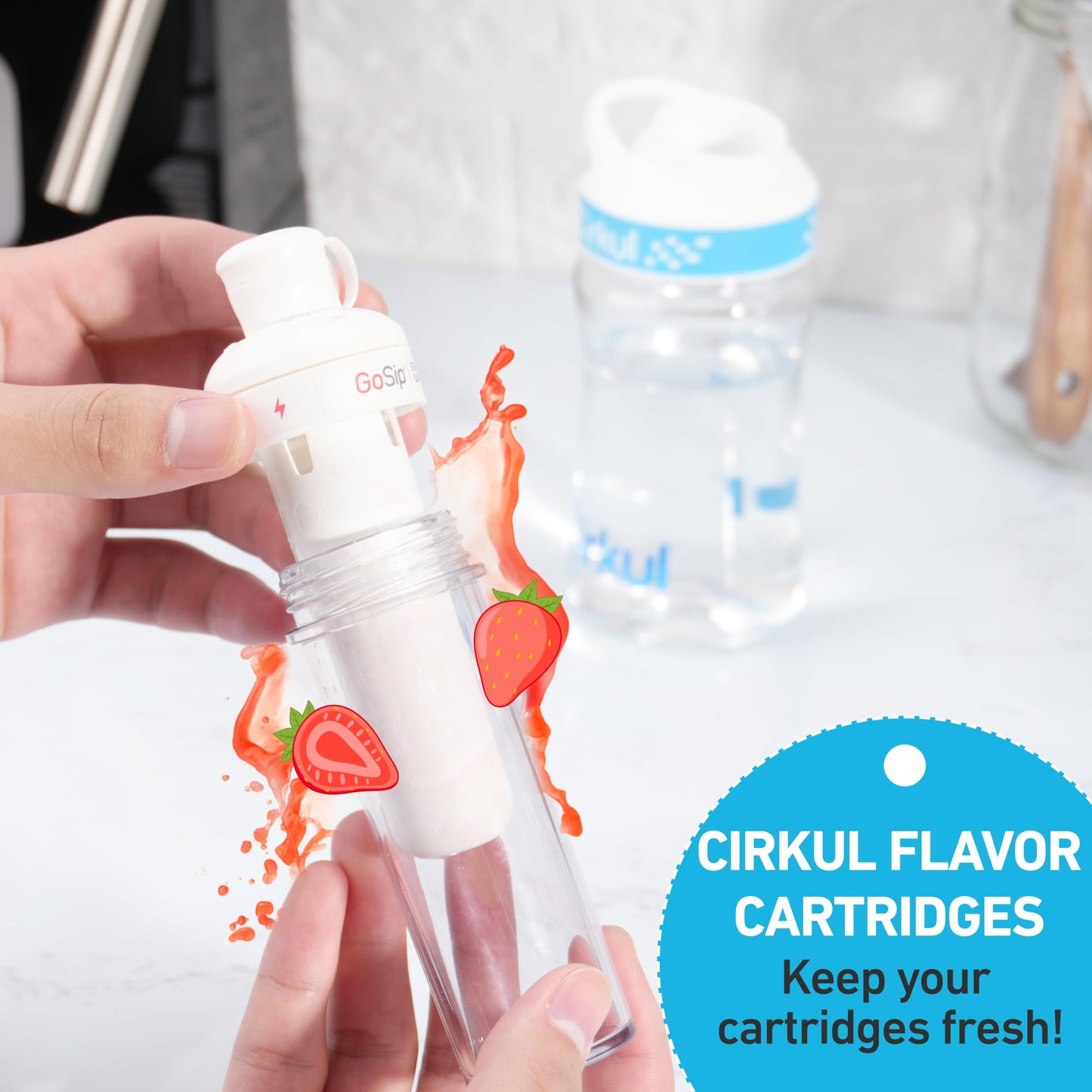 4Pcs Flavor Cartridge Holder, Compatible with Cirkul Sips, Cirkul Flavors Cartridges Replacement Storage, Cirkul Water Bottle Cartridges, BPA-Free Flavors Cartridges Holder for Cirkul Accessories