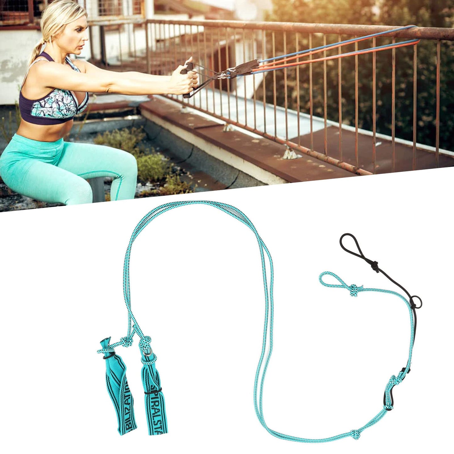 Stretch Strap Intermediate, Stretch Strap 0.2in Intermediate Muscle Spiral Stabilization Training Sport Stretches Rope Neck Sport Stretches Rope Yoga Stretching Strap for Pilates, Dance, Gymnastics