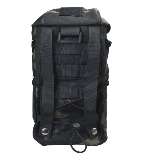 Tactical Molle Pouch Large Capacity Dump Pouch Drawstring Magazine Tactical Utility Pouch Recycling Pouch Bag Belt Waist Bag (Black camo)