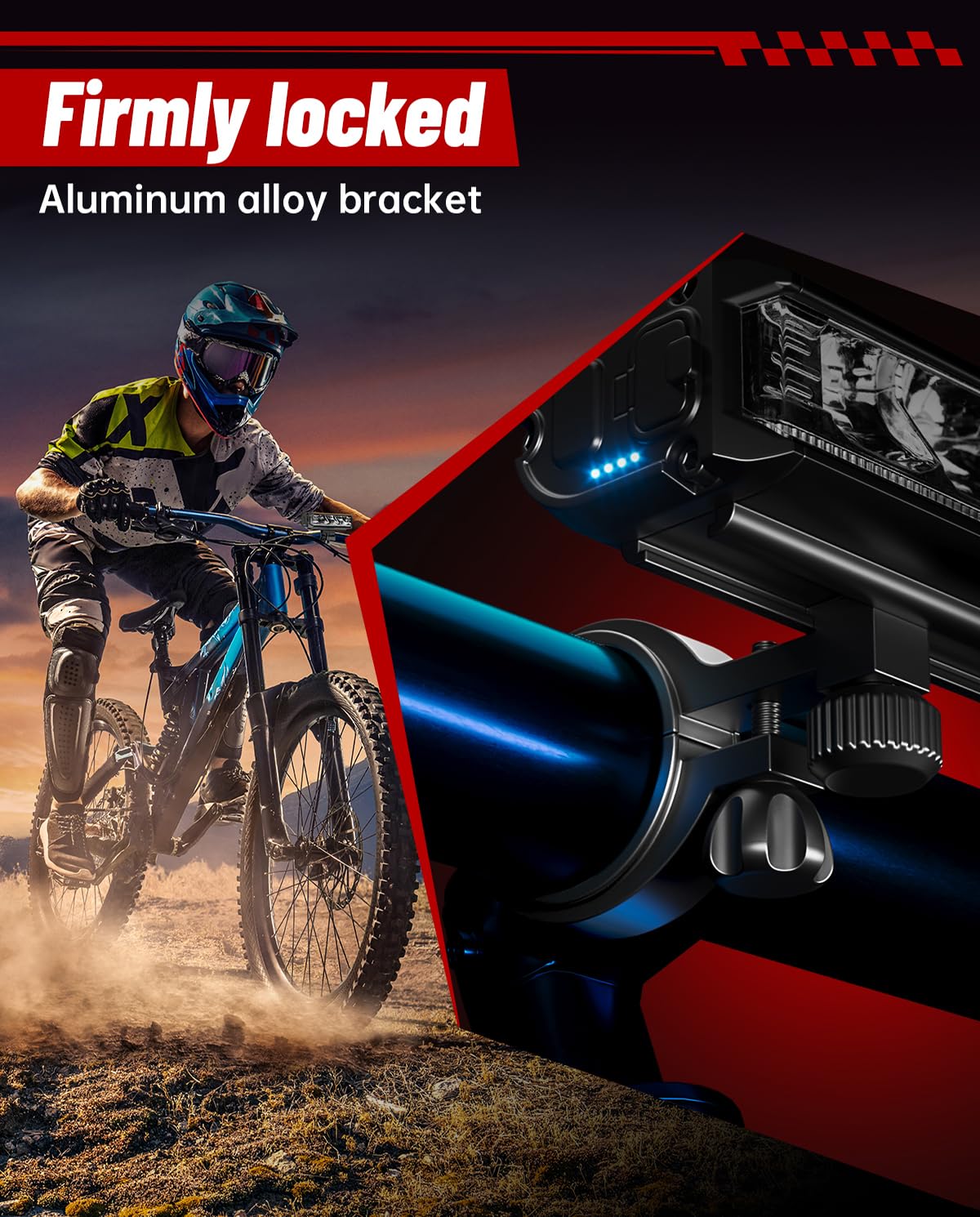 POSUGEAR Bike Lights Accessories for Night Riding, Rechargeable Bicycle Light Front and Back, LED Headlight Tail Rear Light Reflectors for Adults Kids Road Mountain Electric Ebike