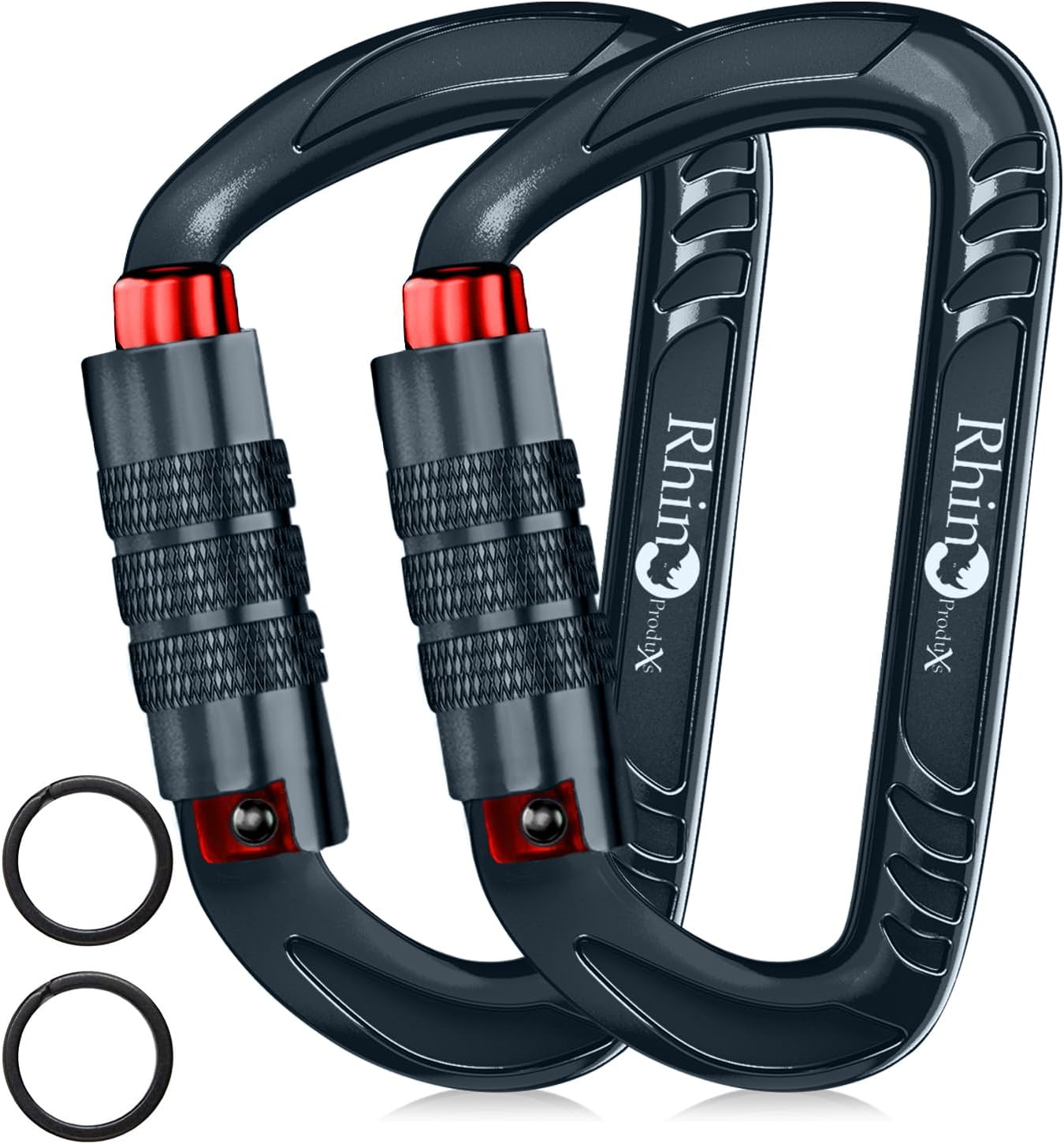 12kN (2697 lbs) Heavy Duty, Locking, Auto Locking, Wiregate Carabiner Clips, for Securing Pets, Outdoor, Camping, Hiking, Hammock, Dog Leash Harness, Keychains