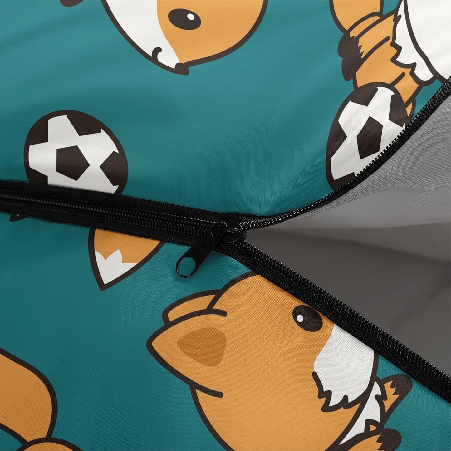 AILONEN Sleeping Bag Fox Print Blue Sleep Bag 3 Season Warm & Cold Weather Boys Girls Travel Camping Outdoor Lightweight & Waterproof Comfortable Sleeping Bag with Compact Carrying Bag