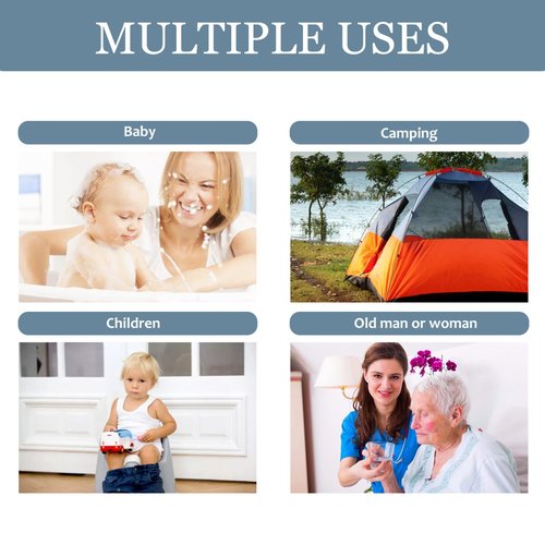 Mobestech Chamber Pot Portable Toilet Urine Pot with Lid Urinal Pee Buckets Potty Urinal Car Emergency Toilet Pot Spittoon Bottle with Handle for Camping Travel Home Bucket Toilet (Blue)