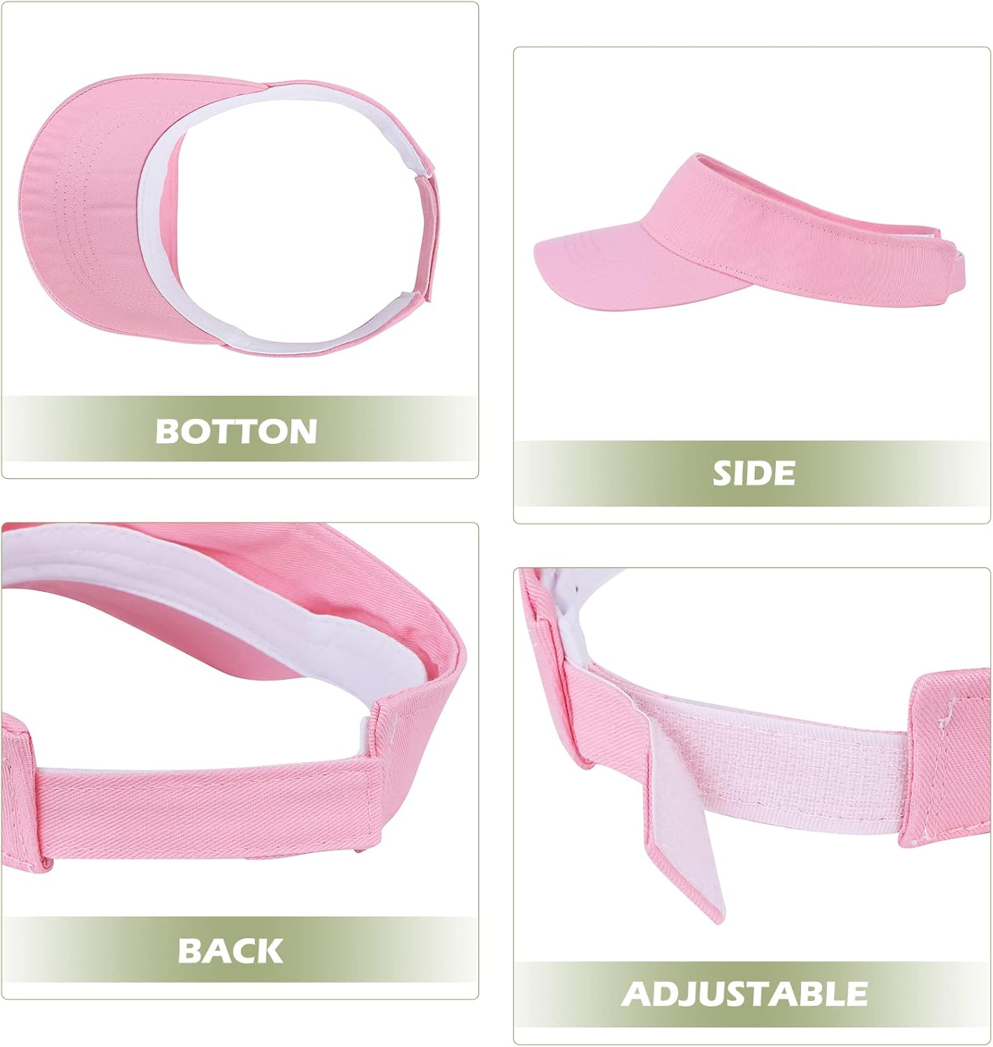 Kids Adjustable Sun Visor Hat | Cotton Athletic Cap for Girls & Boys