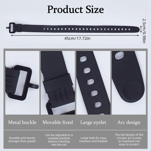 NICENEEDED 4 Pack 18 Inch Snowshoe Strap Kit, Adjustable Ski Boot Wraps Ties Multipurpose Snowshoes, Portable Shoe Grippers Replacement Straps for Women Men