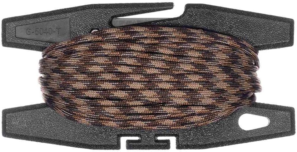 Paracord Spool Tool with 50 Feet of 550 7 Inner Strand Parachute Cord