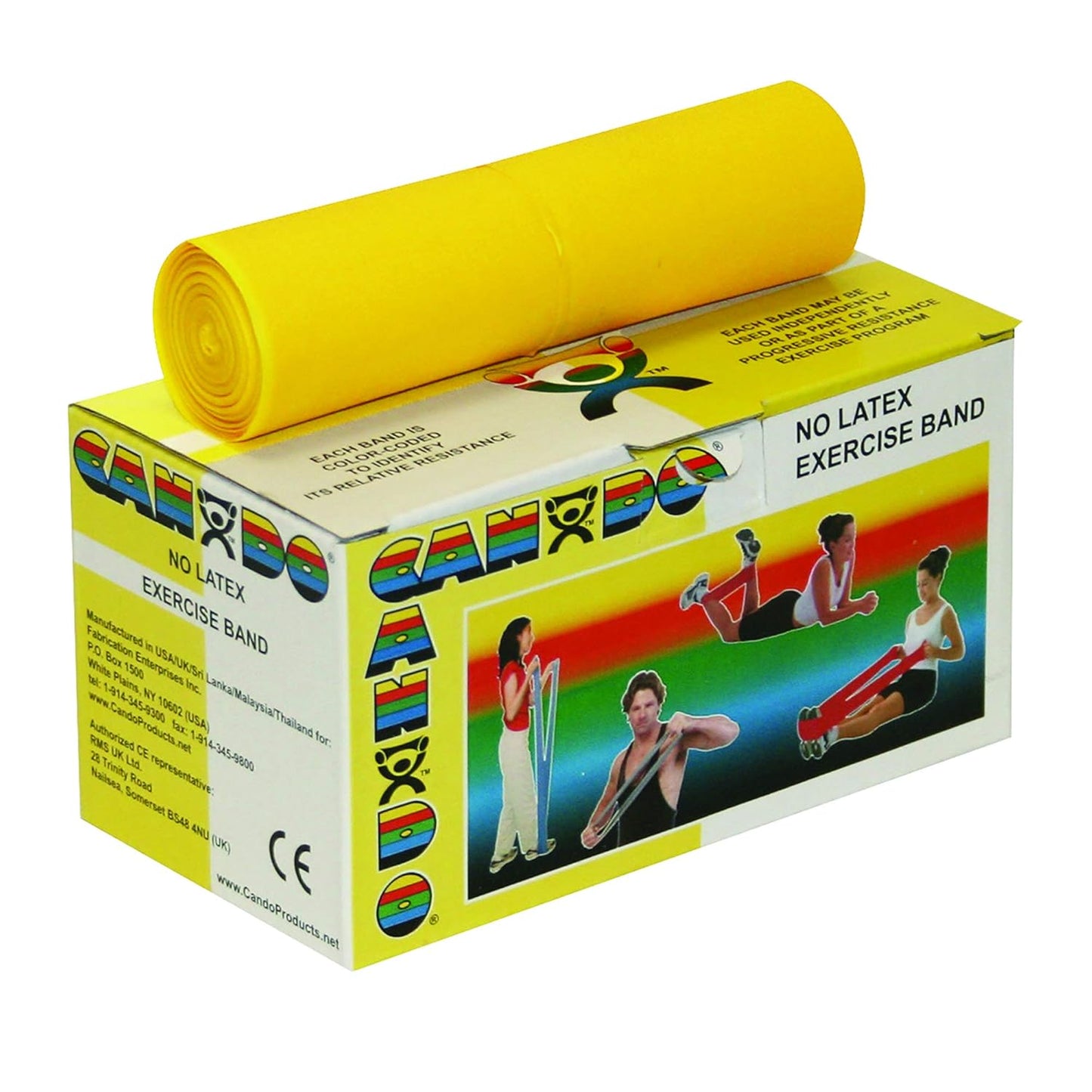 CanDo 10-6323 Sup-R Latex Free Exercise Band, 50yds Length, Green-Medium