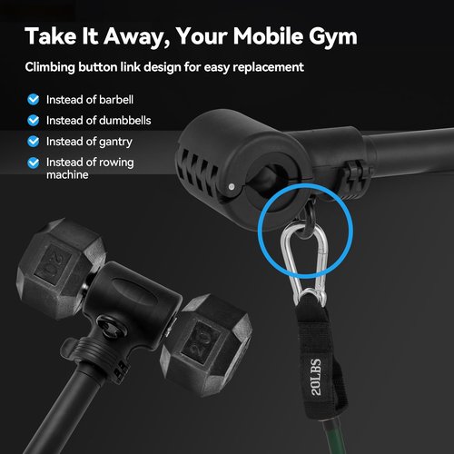 Dumbbell Converter Set, Convert Dumbbells to Barbell Set,Barbell Dumbbells Converter for Home Gym , Weights Lifting for full Body Workouts,Adjustable weights & Up to 200 lb Capacity Weight Barbell,Collocation(exercise bands )