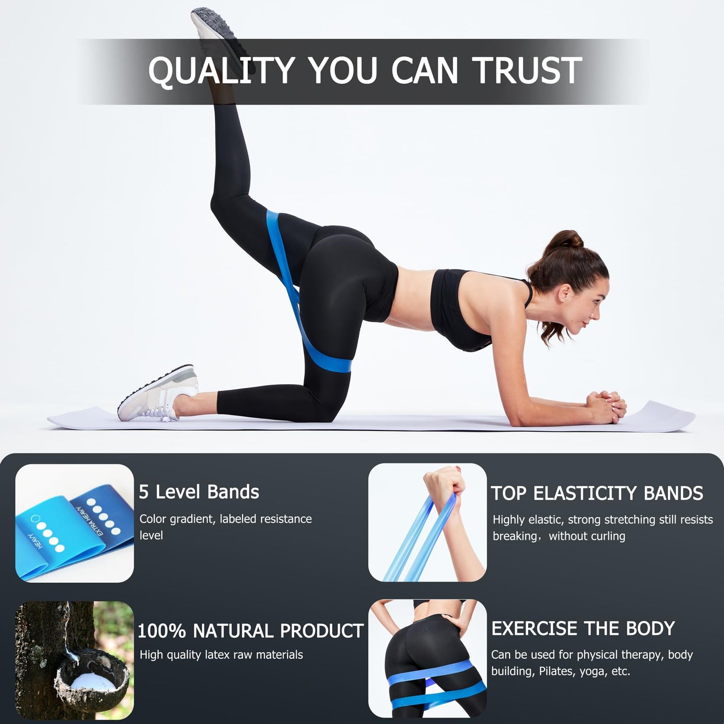 10 Pcs Professional Resistance Bands