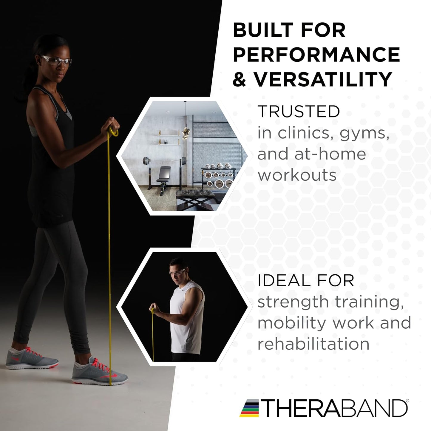 THERABAND Latex Resistance Tubing, Green, Heavy, Level 3, 25 ft Roll, Professional Grade for Upper and Lower Body Workouts, Cut-to-Length, Color-Coded Resistance Levels