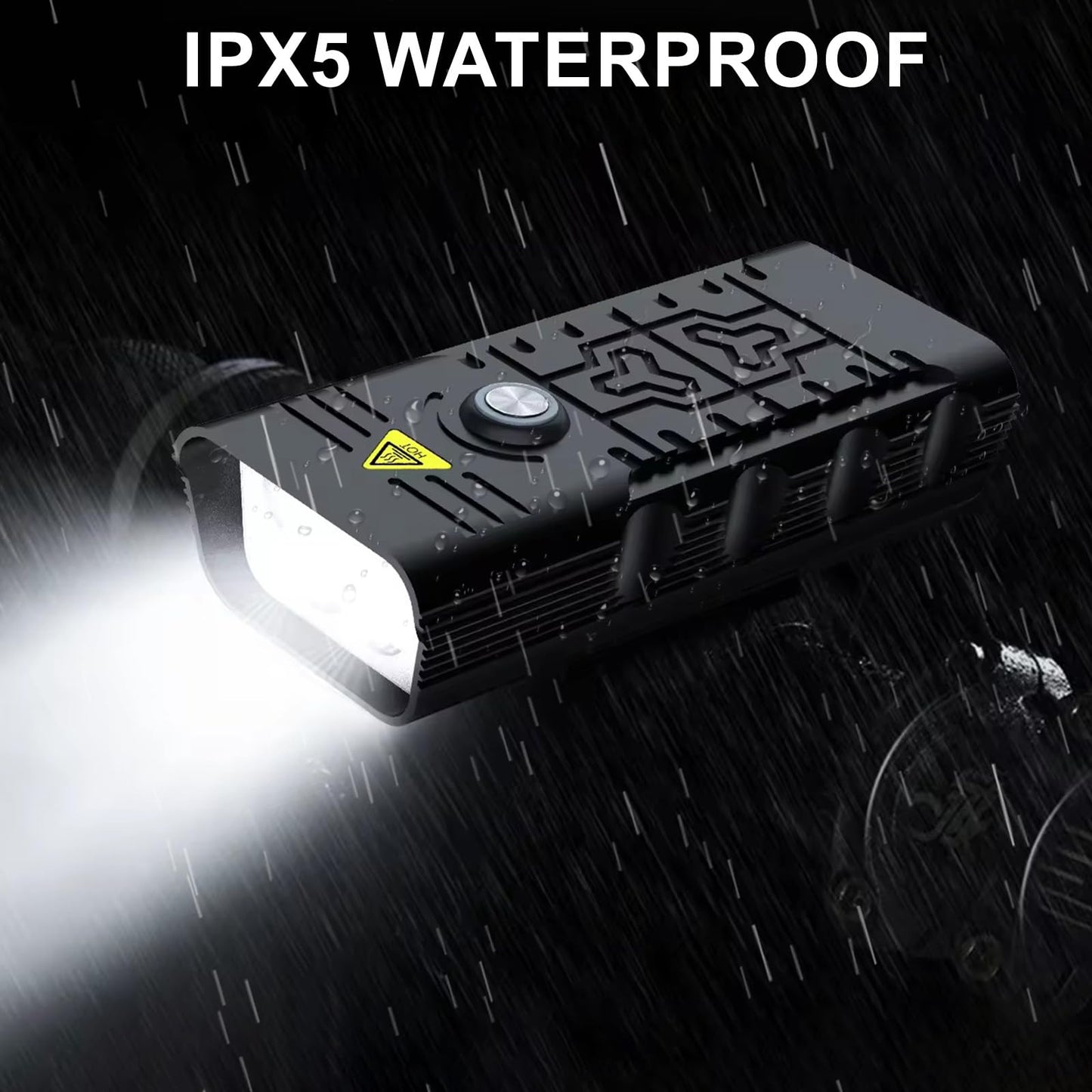 1800 Lumen Bike Lights, 5 LED Bike Light for Night Riding, USB-C Rechargeable Bicycle Light, 4 Modes, IPX5 Waterproof Bicycle Headlight for Adult Kid Mountain