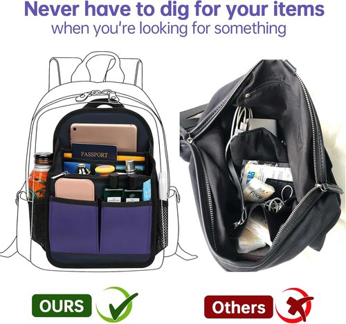 Backpack Organizer Insert for Casual and Fashion Backpack - S