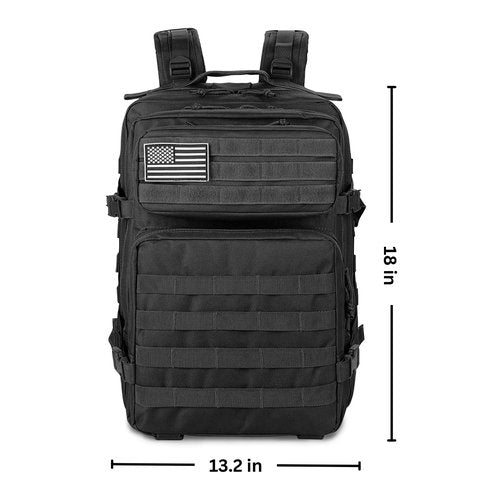 Ciana Large Military Tactical Backpack Bug Out Bag Rucksack for Men Large Capacity Rucksacks Army Outdoor Assault Pack Go Bag for Hunting (Black)