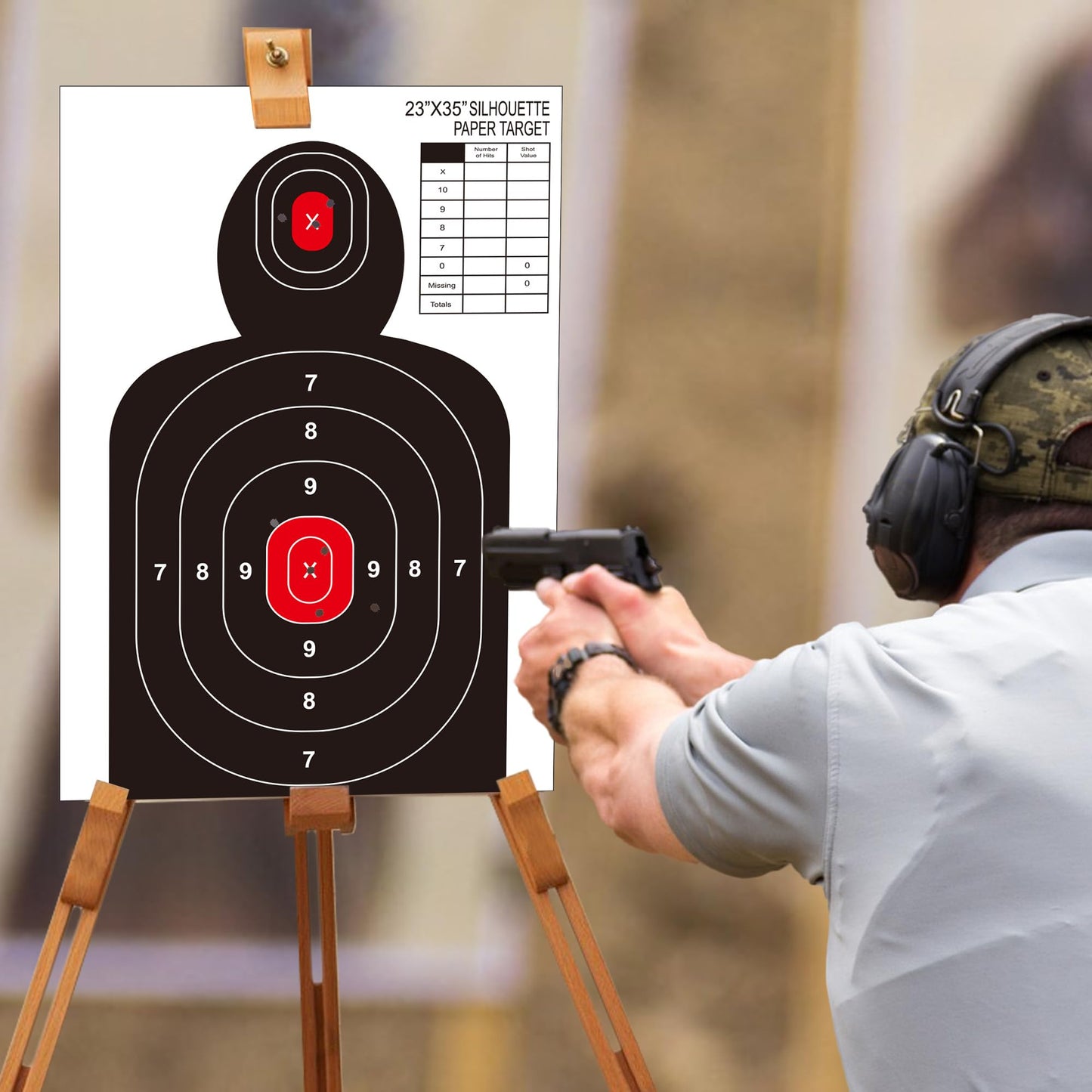 23x35 Inch Shooting Targets,10 Packs Silhouette Paper Targets for Shooting,Suitable for Handguns,Pistols,Rifles,Airguns,Pellet Gun,BB Guns,for Indoor and Outdoor Use