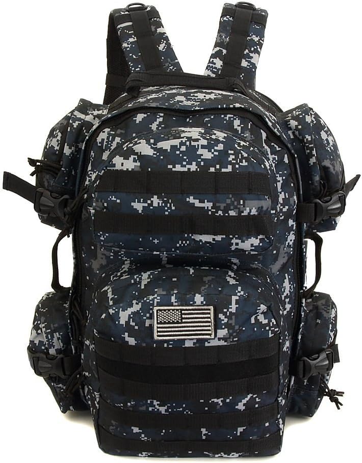 NPUSA Men's Large Expandable Tactical Molle Hydration ReadyBackpack Daypack Bag - Tan
