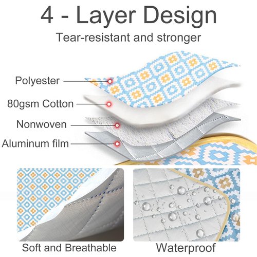 NKTDWO Waterproof Outdoor Blanket with Single Cushion, 80''x80'' Foldable Picnic Blanket with Strap for Park Travel Camping, Sandproof Beach Mat for Family and Friends Machine Washable (Sky Blue)