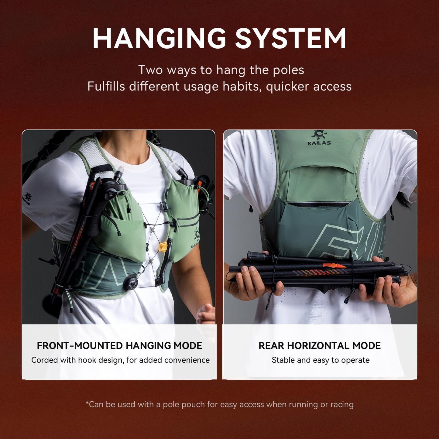 KAILAS FUGA AIR 7 Ⅳ Running Hydration Vest Hydration Pack Lightweight with Two TPU Water Bladders for Women Trail Cycling Hiking Tamashii Green S(C-D)