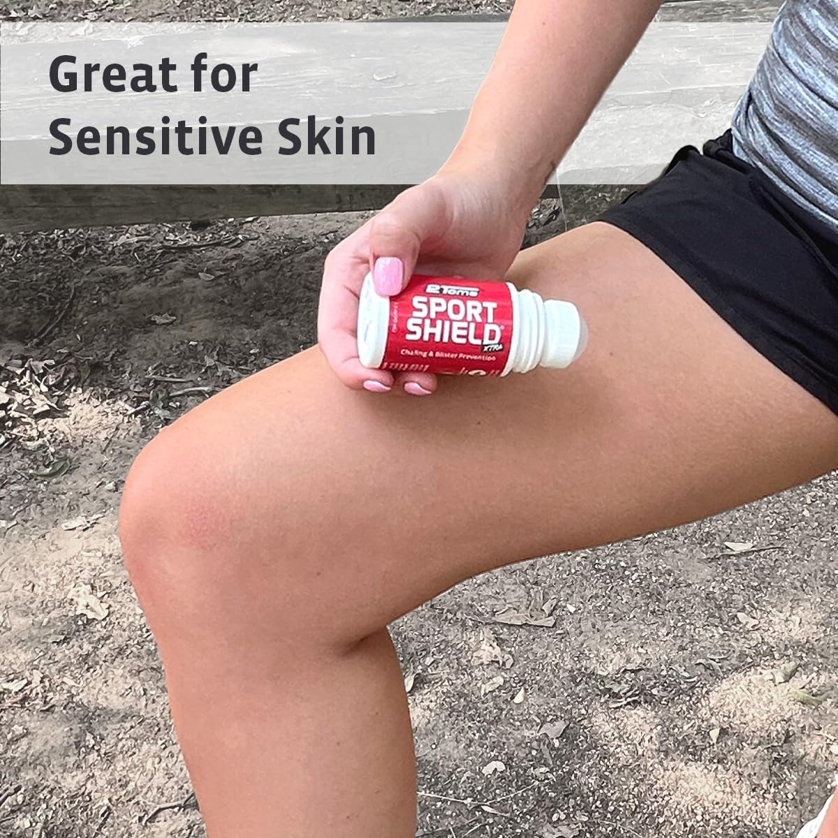 2Toms SportShield Xtra, Soothing All Day Anti-Chafe Prevention, Waterproof Protection from Thigh Chafing and Skin Irritation, Combo Pack, 1.5 Ounce Bottle & 6 Single-Use Towelettes