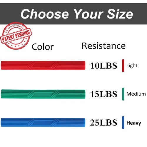 Flex Therapy Strengthener Bar for Tennis Elbow, Golfers Elbow, Tendonitis, Wrist and Forearms Pain Relief - Physical Therapy Resistance Bar
