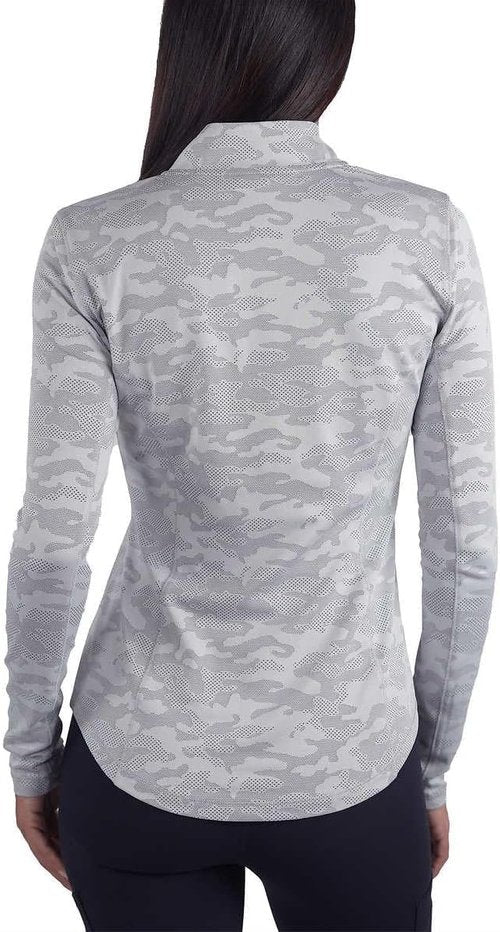 Spyder Ladies' Tech Quarter Zip Top Shirt (XX-Large,Gray)