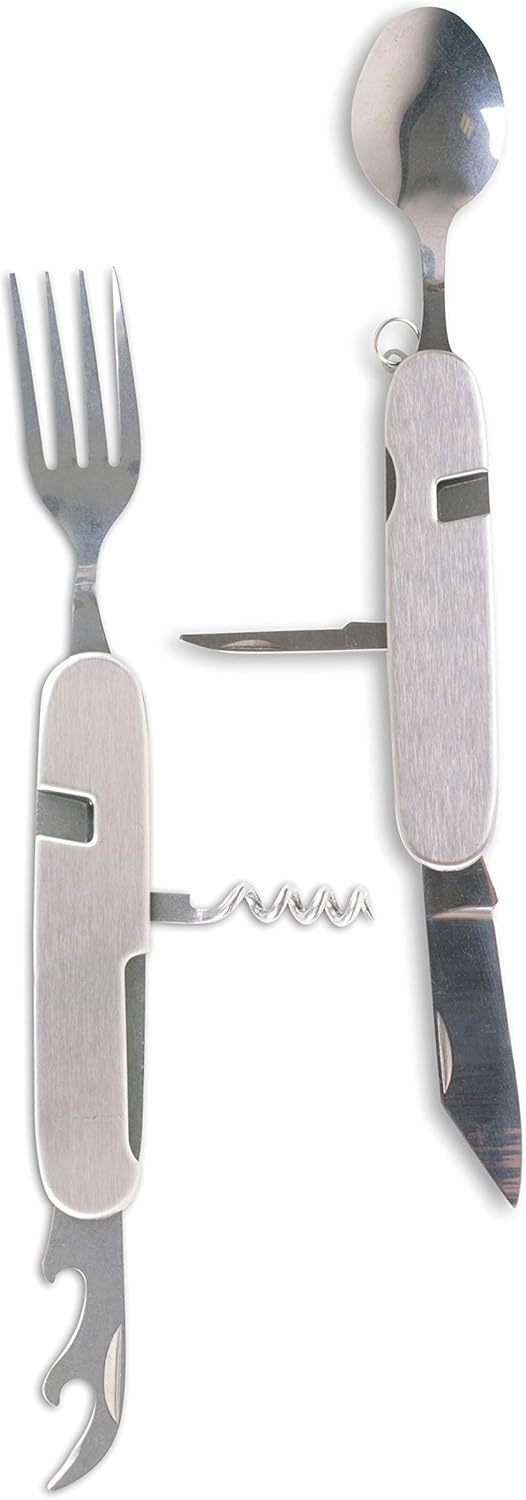 Stansport Camper's Knife, Fork and Spoon, Silver