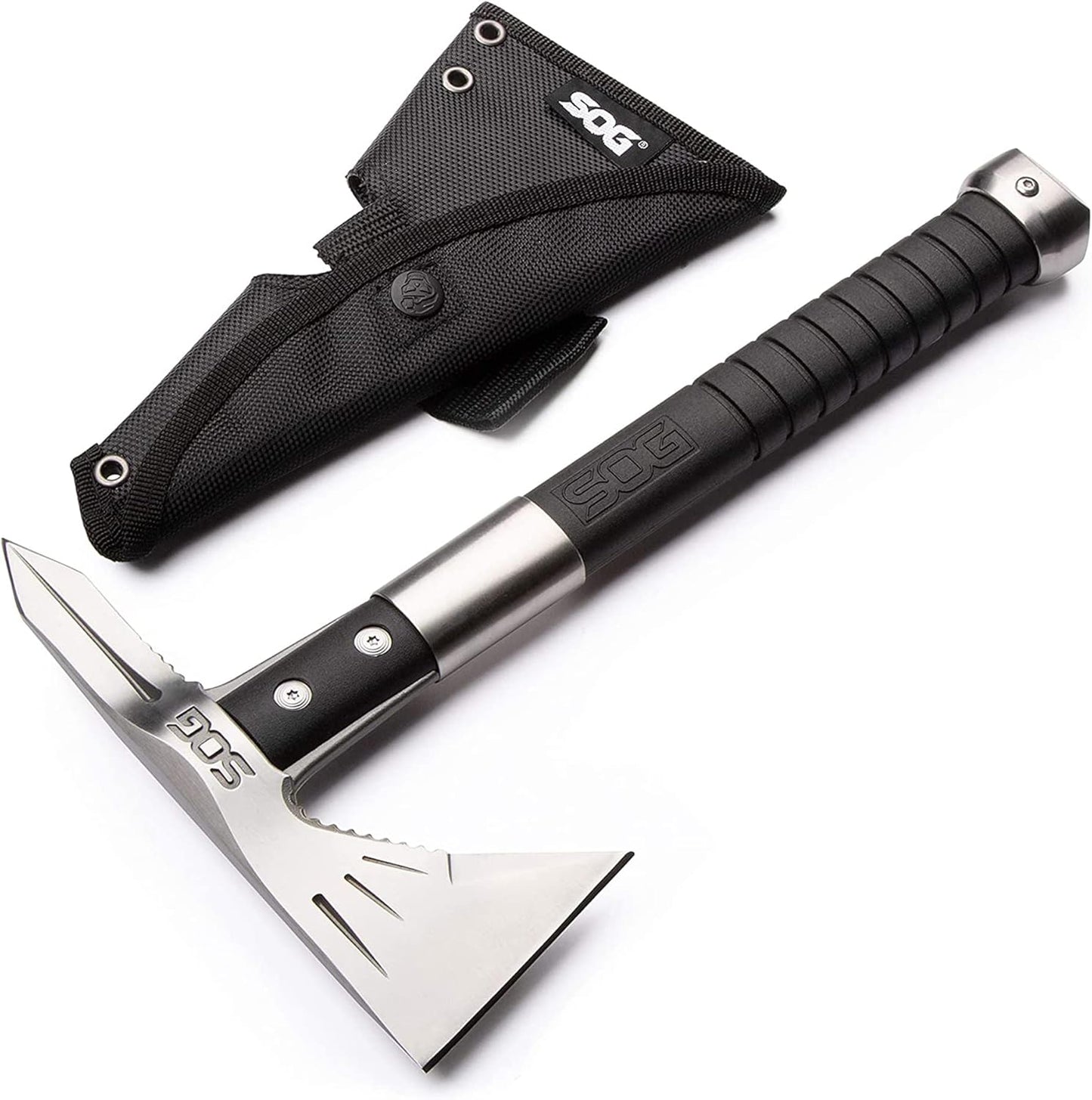 SOG Tomahawk Tactical Hatchet - Voodoo Hawk Mini Tactical Axe, Throwing Hatchet w/ 2.75 Inch Blade for Survival Sports and Camping Axes (F182N-CP)